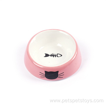 Cute pet feeding bowl ceramic food puppy bowl